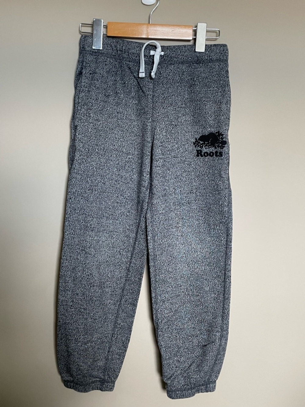 Roots Kids Salt & Pepper Sweatpants Joggers with Drawstring Size 10